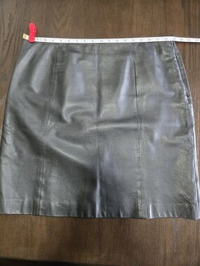Alfani Black Leather Mini Skirt